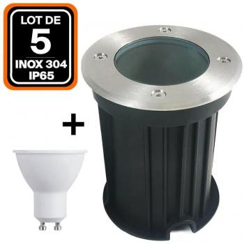 Set di 5 Lampade da Incasso Esterno 7W 6000K Luci Fresche