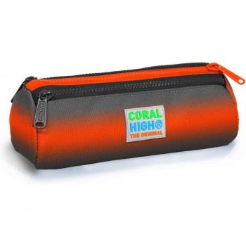 Coral High Kids Three-Compartment Pencil Case