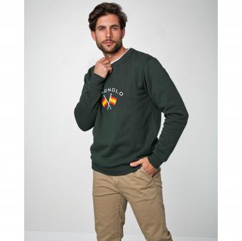 Sudadera Spagnolo sin capucha logo 3D banderas