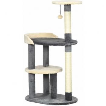 Sisal Tower Gatto “Grigio” 3 Piani – 1,05 m