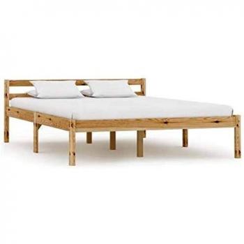 VidaXL Cadre de lit Bois de pinmassif 120x200cm 02 OBF