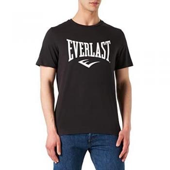Everlast Camiseta de Entrenamiento para Hombre, Negro, M