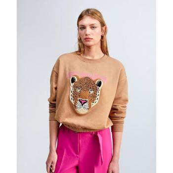 Sudadera de Mujer Lola Casademunt con Dibujo de Tigre
