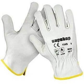 Guante de piel vacuno gris TLL 10