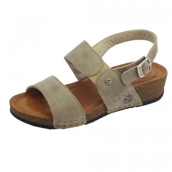 Fly Flot Sandali per Donna in Pelle Rovere con Elastico e fibbietta di Regolazione (Taglia 40)