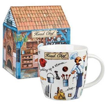 Freizeit Squash Tasse „Queens Head Chef“ 400 ml in Geschenkverpackung