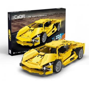 Klocki techniczne CaDA 357 el. Auto sportowe Lightning z napędem Pull-back dla dzieci 6+