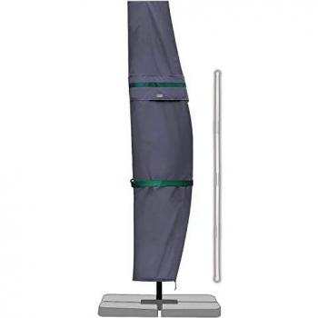Housse de Protection Parasol 2 à 4 m, Polyester 100%, Gris