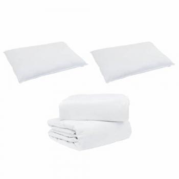 Set VidaXL di Piumoni e Cuscino 3 pcs Bianco