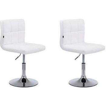 Set 2 Sedie Lounge Palma V2 in similpelle bianco