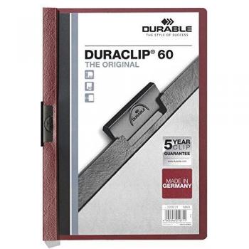 DURABLE Hefter Klemmmappe Duraclip Original 60 bis 60 Blatt A4 aubergine
