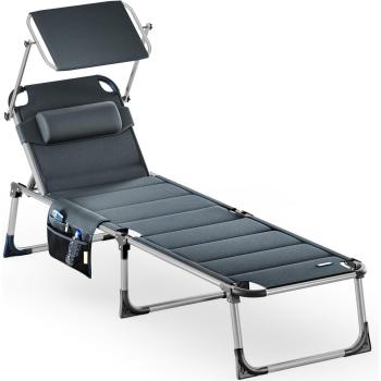 Tumbona Reclinable Bari Gris 210x60x81cm