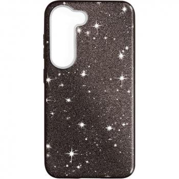 Cover Glitter Ibrida Nera per Samsung Galaxy S23 Plus
