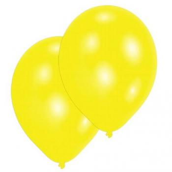 Amscan INT995431 - 10 Latexballons Standard Yellow (27,5 cm / 11 Zoll, Luftballon)