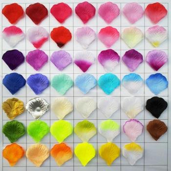 Mixed Color Silk Rose Petals for Wedding Decoration - 100pcs