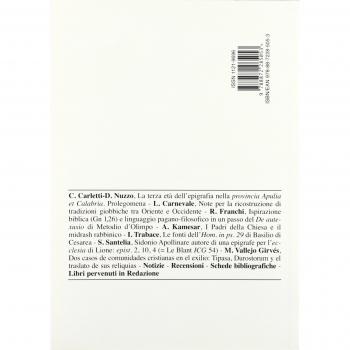 Vetera christianorum. Rivista del Dipartimento di studi classici e cristiani dell'Università degli studi di Bari