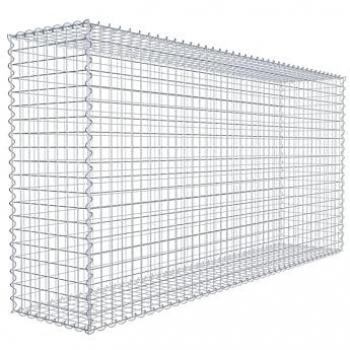 Verzinkter Gabionenkorb 200 x 100 x 40 cm mit Maschenweite 5x5 cm für Steine ab 32 mm Körnung