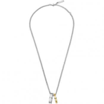 Collar Police Hombre Duo acero plateado