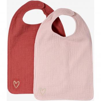 Set de Baberos de Algodón Rosa Personalizables