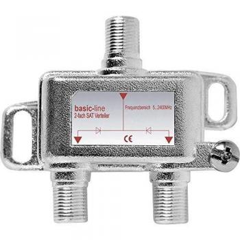 Distributore SAT 2 vie Renkforce 5 - 2200 MHz in argento