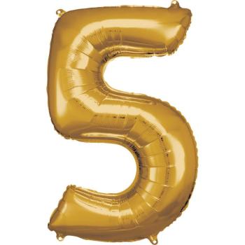 Folat Palloncini 5 in Oro, 86 cm, Lamina
