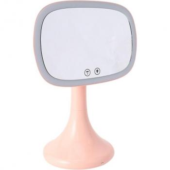 Miroir intelligent lumineux avec haut-parleur Bluetooth - rose