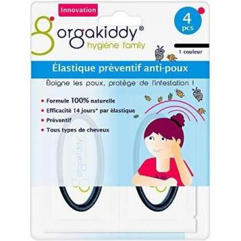SchwarzElastik Orgakiddy – 4 Stück Läuseprävention