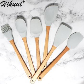 Wood Handle Cooking Tools - 6 Piece Set