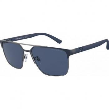 Emporio Armani Matte Blue Men's Sunglasses Size 58