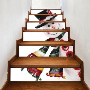 Mural Escalier Auto‑Adhésif Noël 3D