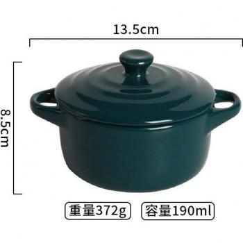Waterproof Ceramic Stew Pot with Lid