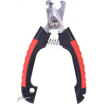 Stainless Steel Cat Dog Nail Cutter - Grooming Scissors with Lock - S M Size