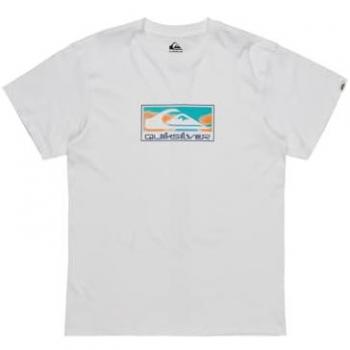 T‑shirt Quiksilver EV Gradient Box XL bianco e blu