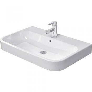 Lavabo Duravit Happy D.2 con Rebosadero 80 cm, Blanco Pulido, 1 Orificio Grifería