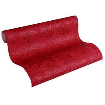 A.S. Création Papier peint non tissé vintage floral 10,05 m x 0,53 m Rouge métallisé