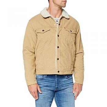 Veste Trucker Sherpa Type 3 pour Hommes – Beige XL