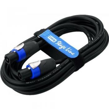 Flexibele speakerkabel 2 x 2,5 mm² met speakon plug 15 meter