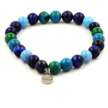 Bracelet Oeil de Tigre & Calcédoine Royale