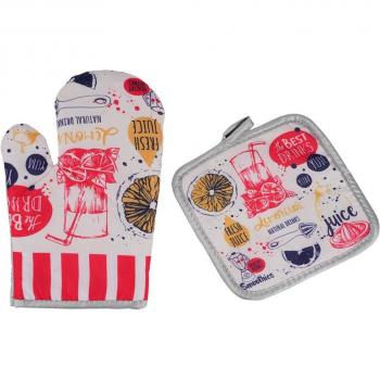 Guantes de cocina lavables y soportes para ollas