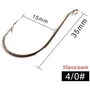 Strong High-Carbon Steel Jig Hooks 1/0#-5/0# for Saltwater Bass Fishing