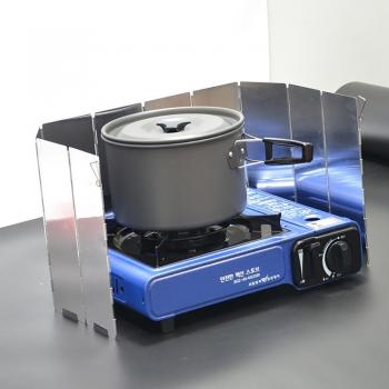 Parabrisas plegable para cocina de camping