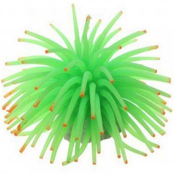 Corallo Finto in Silicone Verde per Decorazioni Acquario