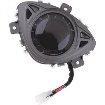7-Color LCD Digital Motorcycle Odometer Speedometer Tachometer Gauge for Yamaha RSZ 100 - Black