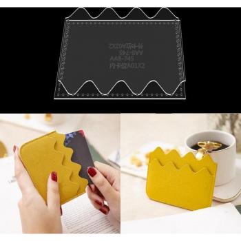 Leather Card Holder and Coin Purse Acrylic Template