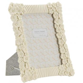 Cornice in resina beige con fiori e linee cm 22,8x2x28