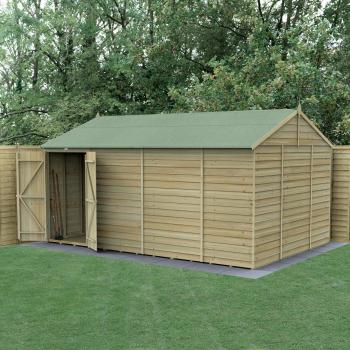 Forest 4Life 15 x 10 Reverse Apex Windowless Pressure Treated Wooden Shed