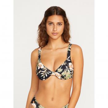 Top de baño Volcom ForThe Tide aros negros combo