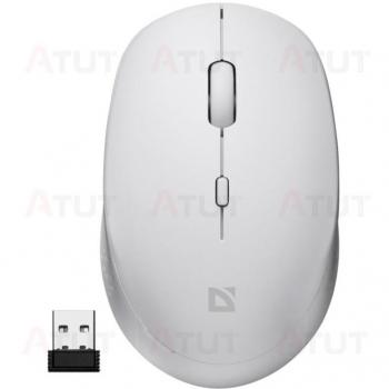 Hiir Defender Wireless Silent Click Maus – AURIS MB‑027 – 800–1600 DPI – Weiß