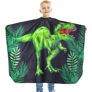 Capa de Peluquería para Niños con Diseño de Dinosaurios