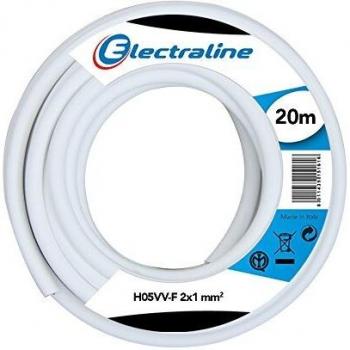 Cable ElectraPro 20m 2×1 mm Blanco